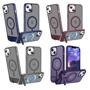 Luxveer Magnetic for iPhone 14 Pro Case 6.1 with Built-in Kickstand